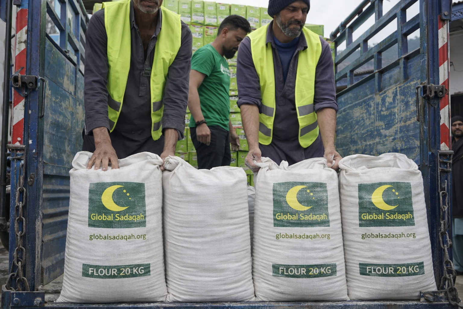 Food and flour distribution